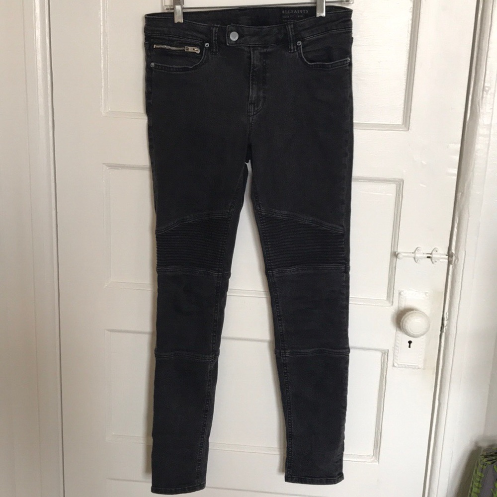All Saints Biker Grey Jeans